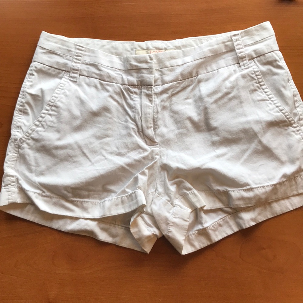 Jcrew White Chino Shorts 3”